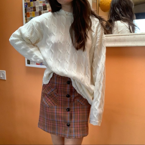 Vintage Sweaters - Vintage Cable Knit Sweater Dress